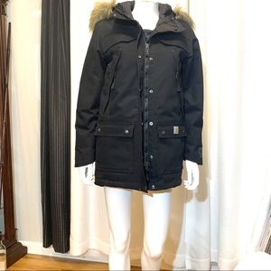 NWOT Carhartt Parka Fur Trim Hood Rare Size WARM